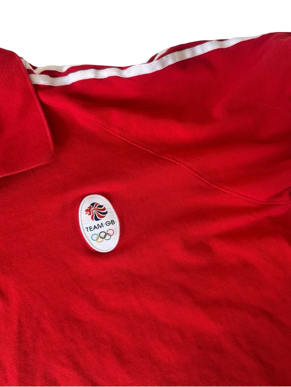 adidas Team GB Men's Red/White Cotton Polo 2012 London Olympics Size 2XL